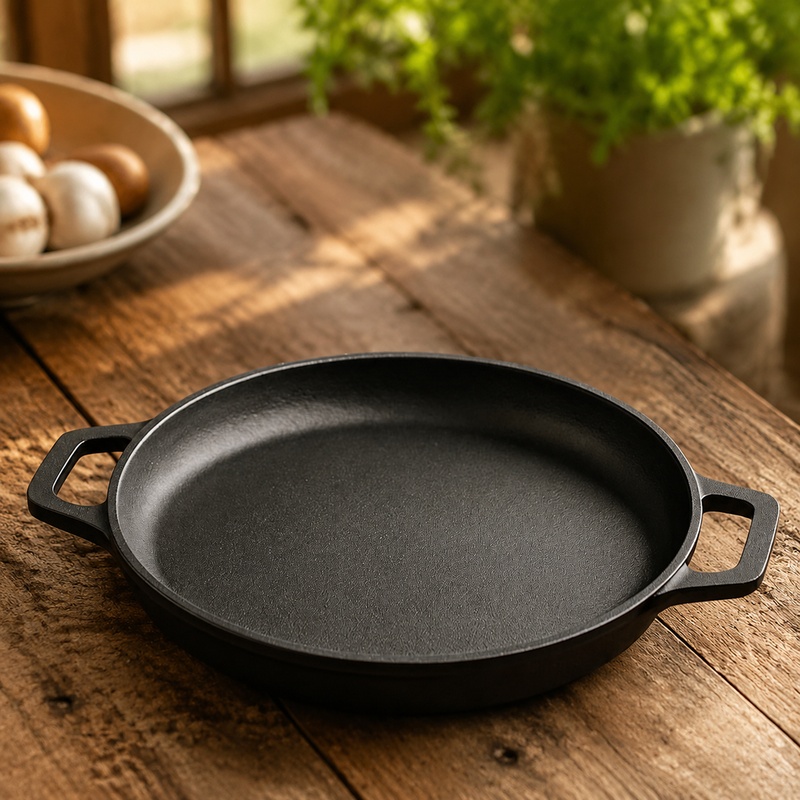 Cast Iron Skillet - Heavy-Duty Cast Iron Fry Pan with