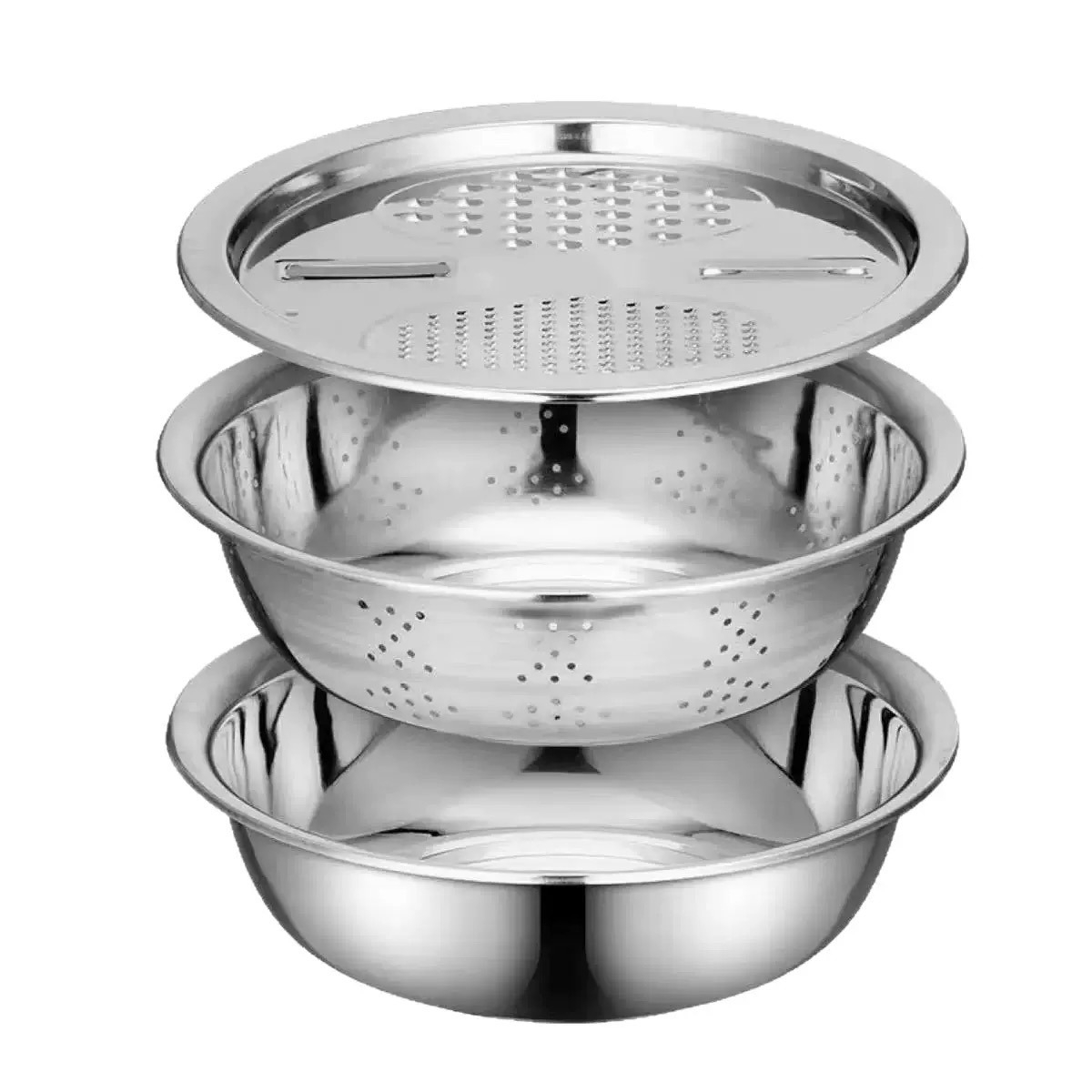Kitchen Gadgets Vegetable Chopper - 3pcs/set Multifunctional Vegetable Slicer Stainless Steel