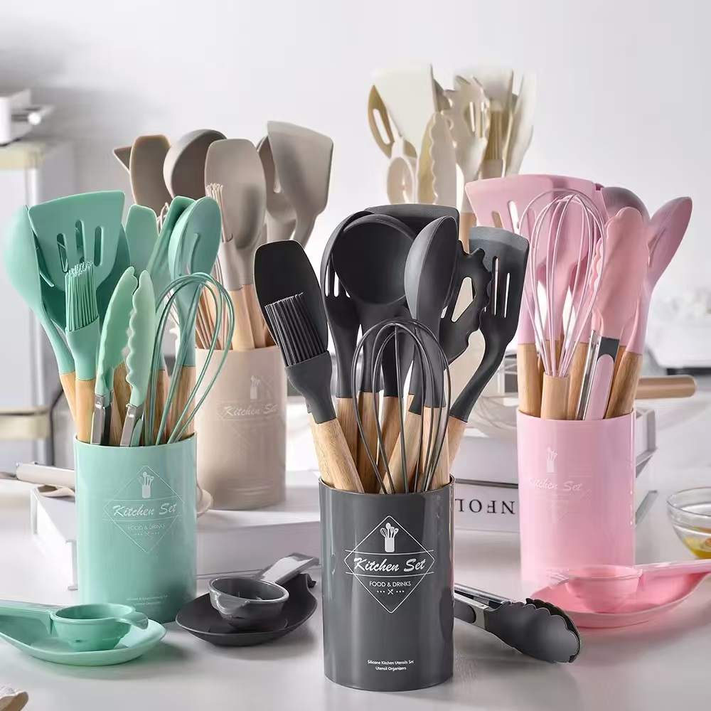 Kitchen Gadgets Under $10 - 12PCS Silicone Cookware Set Kitchen Cooking