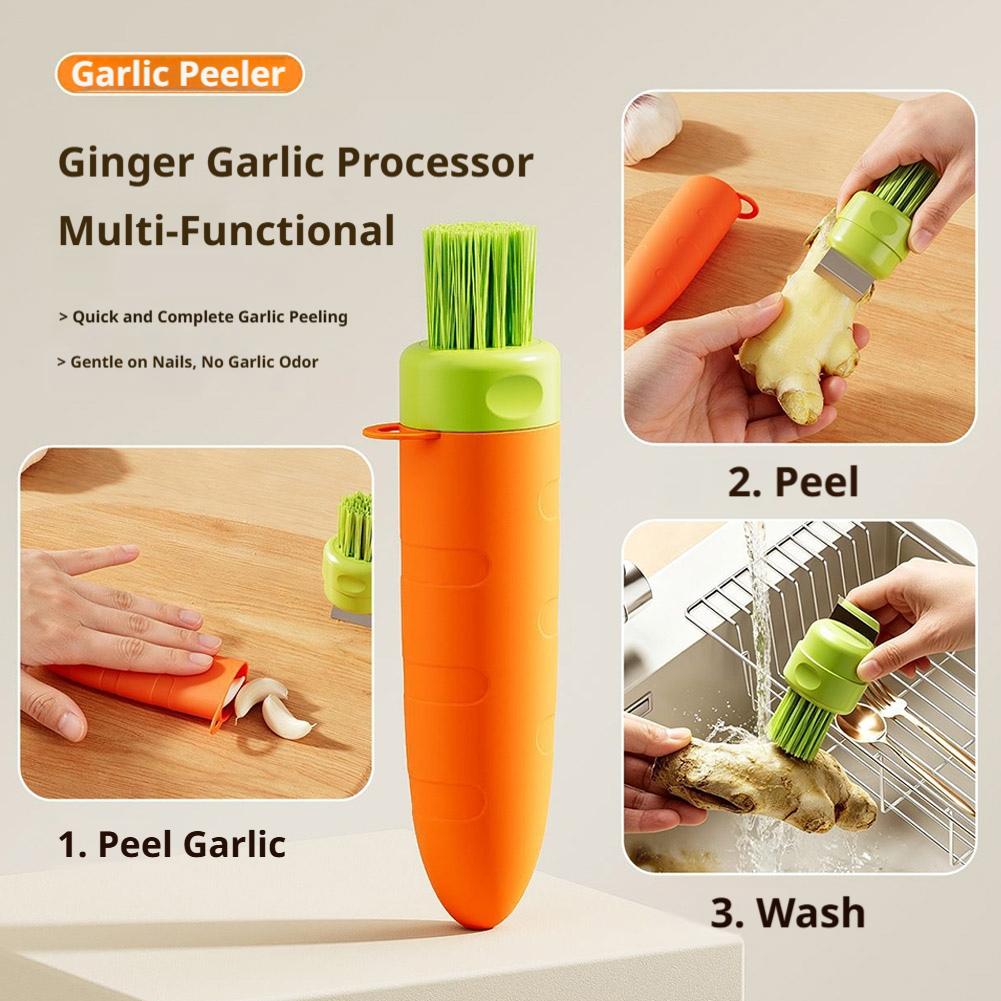 Kitchen Gadgets Garlic - 3 In 1 Multifunctional Garlic Peeler