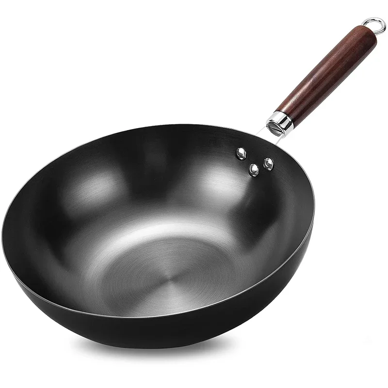 Cast Iron Skillet - Flat Bottom Wok Pan 32cm Skillet