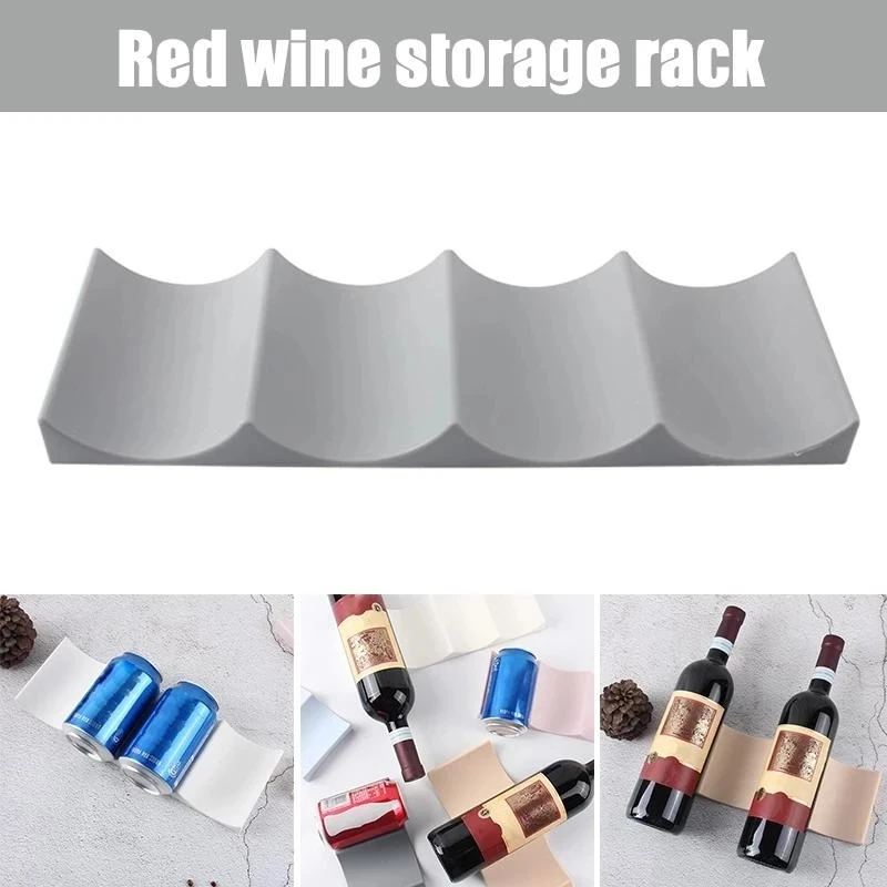 Kitchen Gadgets Storage Ideas - 1Pc Stackable Wine Bottle Holder Countertop