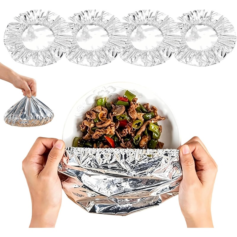 Kitchen Gadgets Under $10 - 10-50Pcs Reusable Aluminum Foil Bowl Cover
