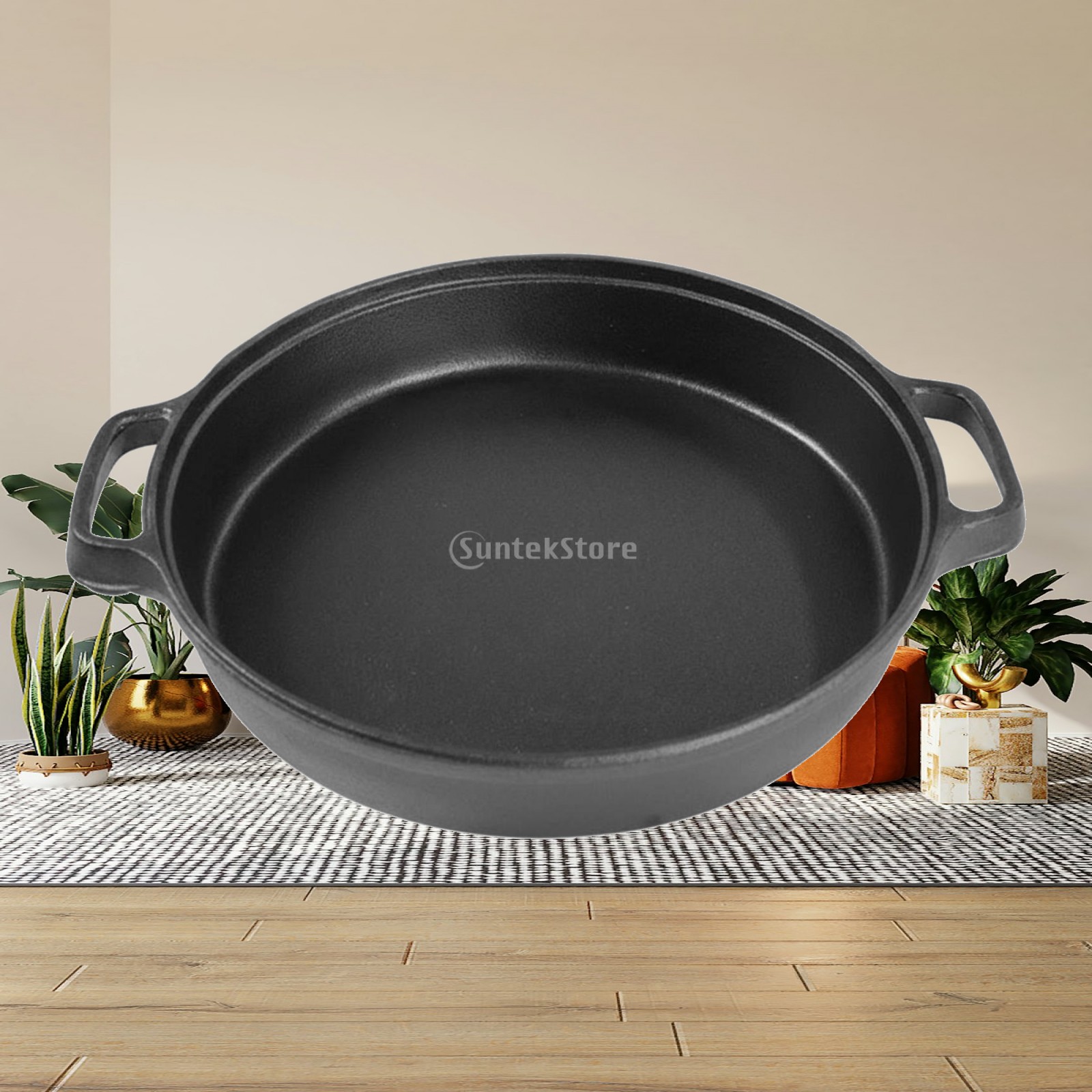 Cast Iron Skillet - Rustic Cast Iron Fry Pan 30cm