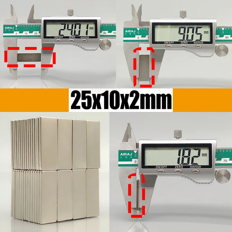 5-200pcs 25x10x2mm Magnet Bloc - огляд і ціна Kitchen Gadgets Under $10