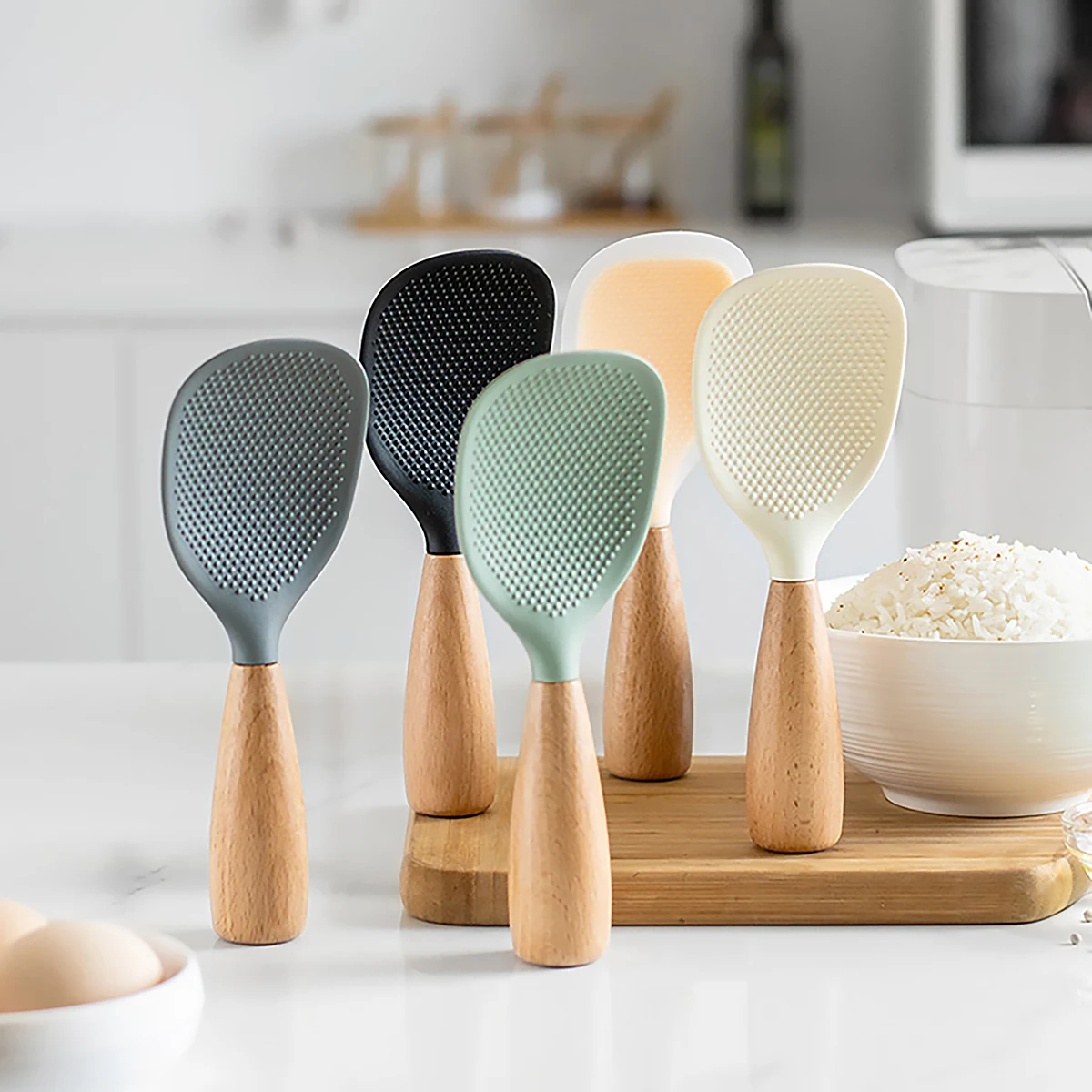 Hanging Silicone Rice Spoon Ki - огляд і ціна Kitchen Gadgets Cool