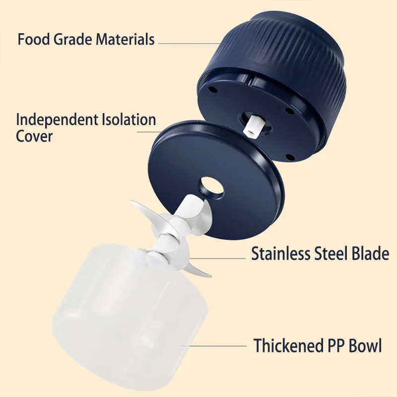 250ml Mini Wireless USB Rechar - огляд і ціна Kitchen Gadgets Vegetable Chopper