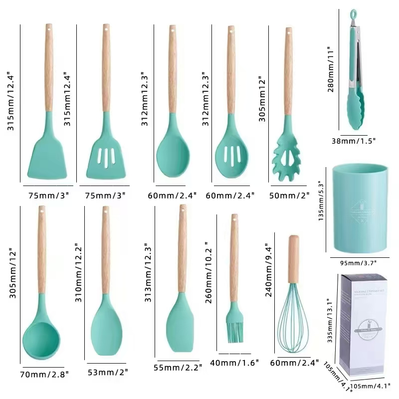 12PCS Silicone Cookware Set Ki - огляд і ціна Kitchen Gadgets Under $10