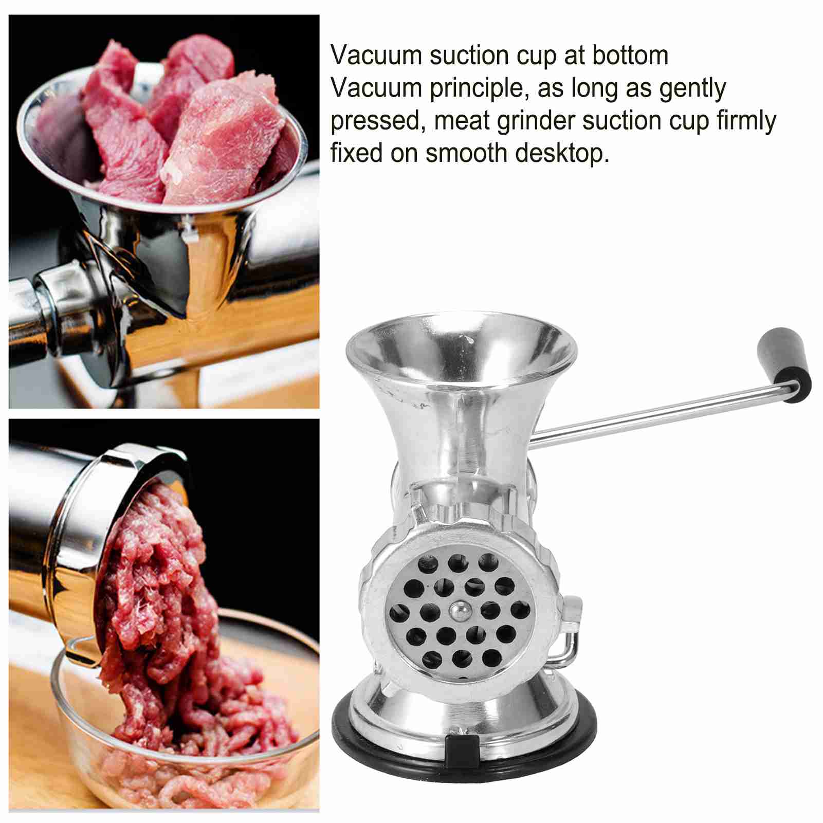 Manual Meat Grinder Silver Alu - огляд і ціна Kitchen Gadgets Vegetable Chopper