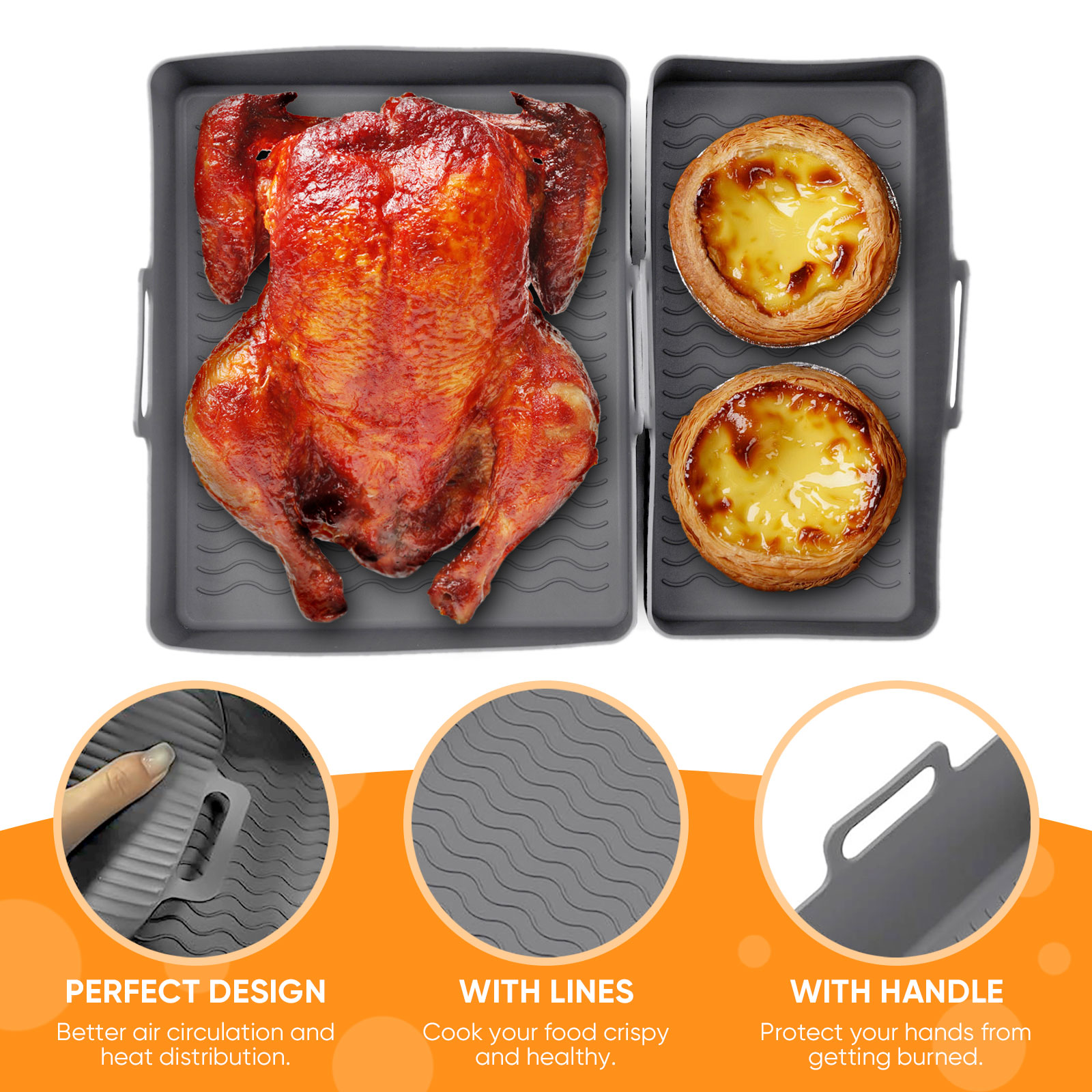 2pcs Set Silicone Air Fryer Ma - огляд і ціна Kitchen Gadgets Air Fryer