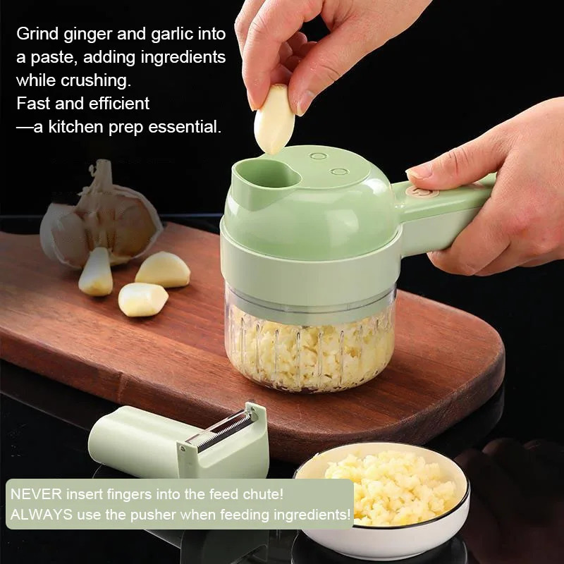 4 IN 1 Electric Vegetable Cutt - огляд і ціна Kitchen Gadgets Vegetable Chopper
