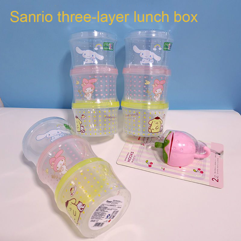 Kitty Bento Box Set 3 Pieces C - огляд і ціна Kitchen Gadgets Storage Ideas